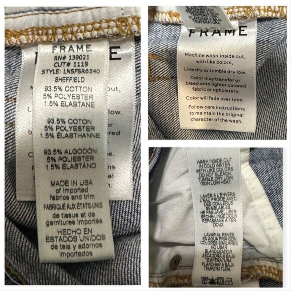 FRAME Denim Le Nouveau Straight Split Hem Jeans Size 30 - Picture 5 of 13